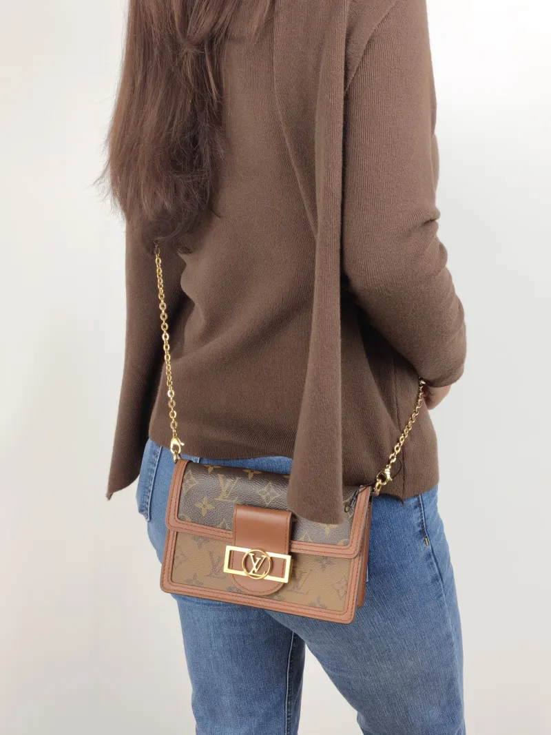 Louis Vuitton Crossbody Bag Dauphine Monogram PVC Mini 20 × 9 × 15 cm — on-model view 2 of 2