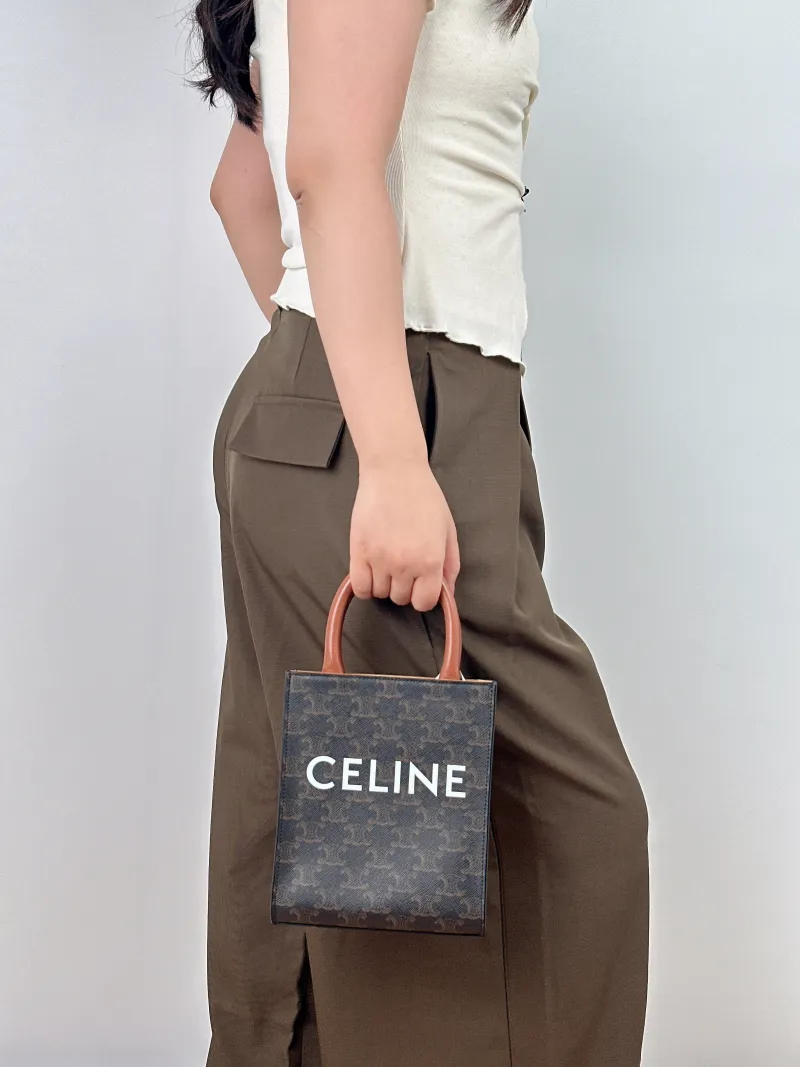 CELINE Crossbody Bag CABAS Mini Monogram PV Cmini17 × 4 × 20.5 cm — on-model view 1 of 2