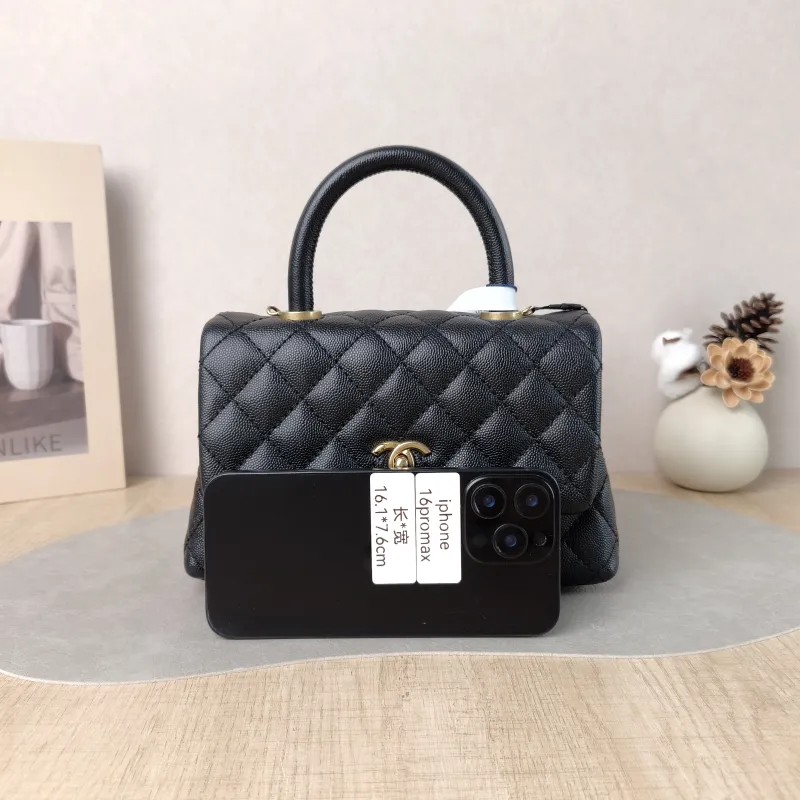 Chanel Top Handle Bag Coco Handle​ Black Grained Calfskin Small 24 × 10 × 14 cm 25 — cover view 2 of 5