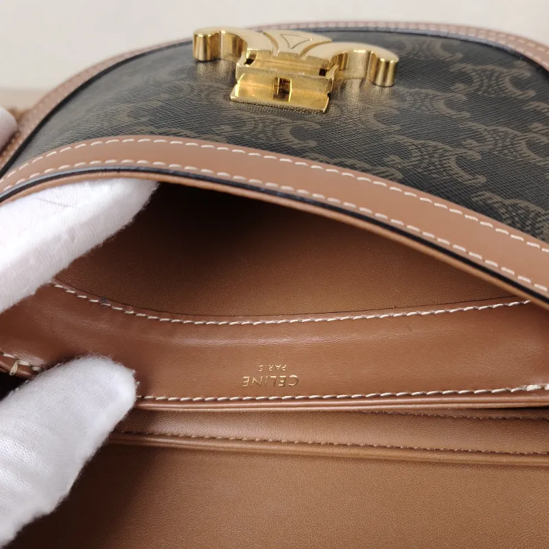 CELINE Crossbody Bag TEEN BESACE TRIOMPHE Monogram PVC Small18.5 × 6 × 16 cm — detail view 8 of 12
