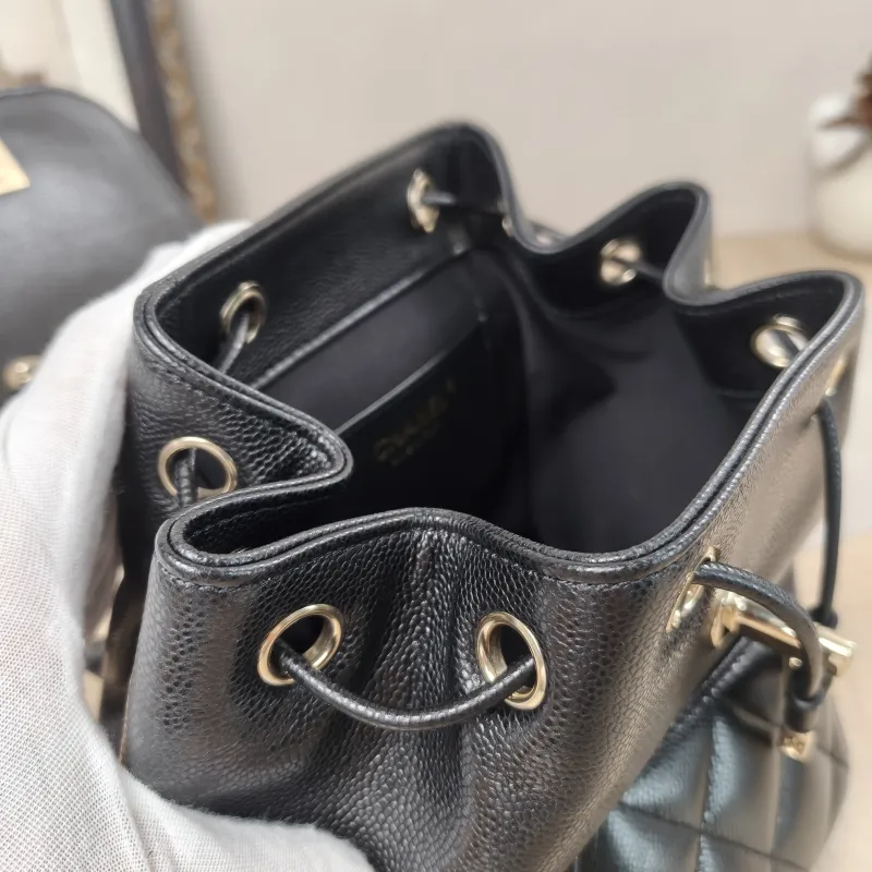 Chanel Backpackaffinity Backpack Black Grained Calfskin Small20 × 14 × 22 cm — detail view 3 of 19