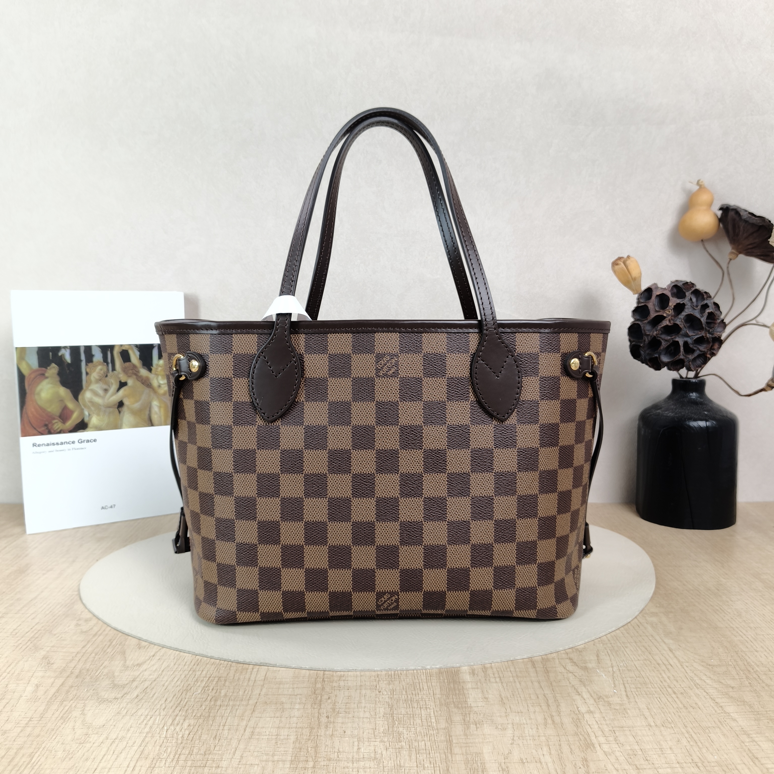 Louis Vuitton Shoulder Bag Neverfull Damier Ebene PVC Small29 × 12 × 21 cm