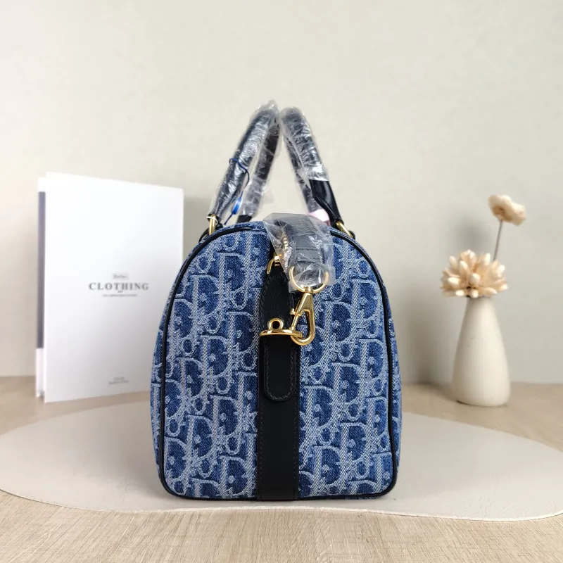DIOR Top Handle Bag Groove 25 Top Handle Bag Blue Medium 25 × 16 × 19 cm — detail view 1 of 12