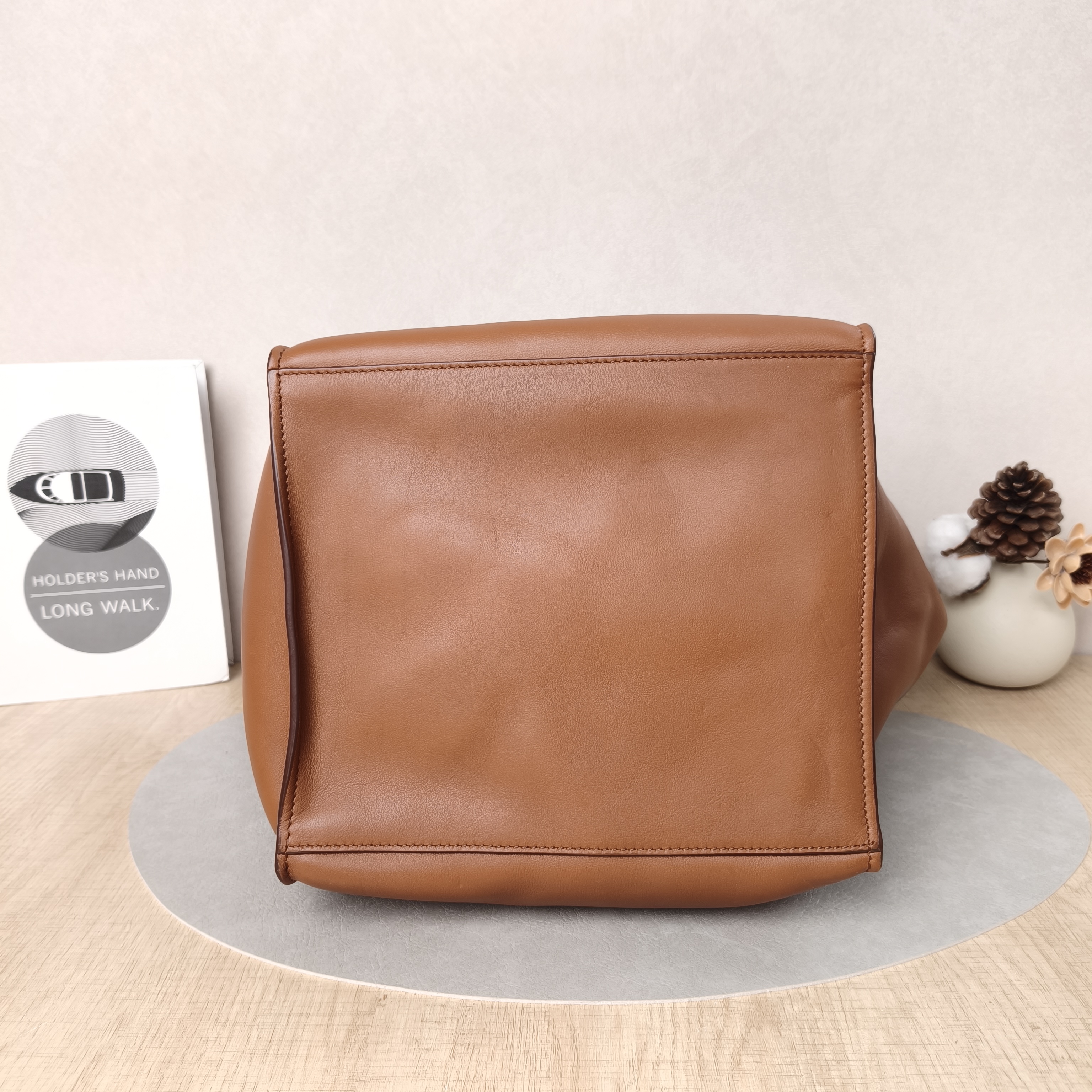 CELINE Top Handle Bag Big Bag Top Handle Bag Brown Calfskin Small Big Bag Top Handle Bag — cover view 3 of 5