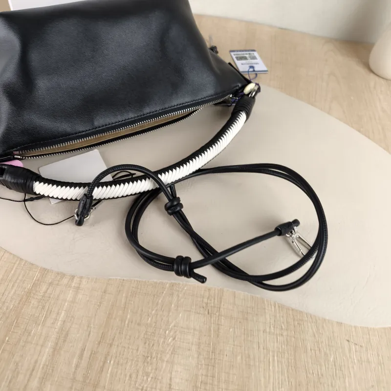 LOEWE Shoulder Bag Cala Woven Black White Lambskin Mini 26 × 10 × 13 cm — detail view 1 of 11
