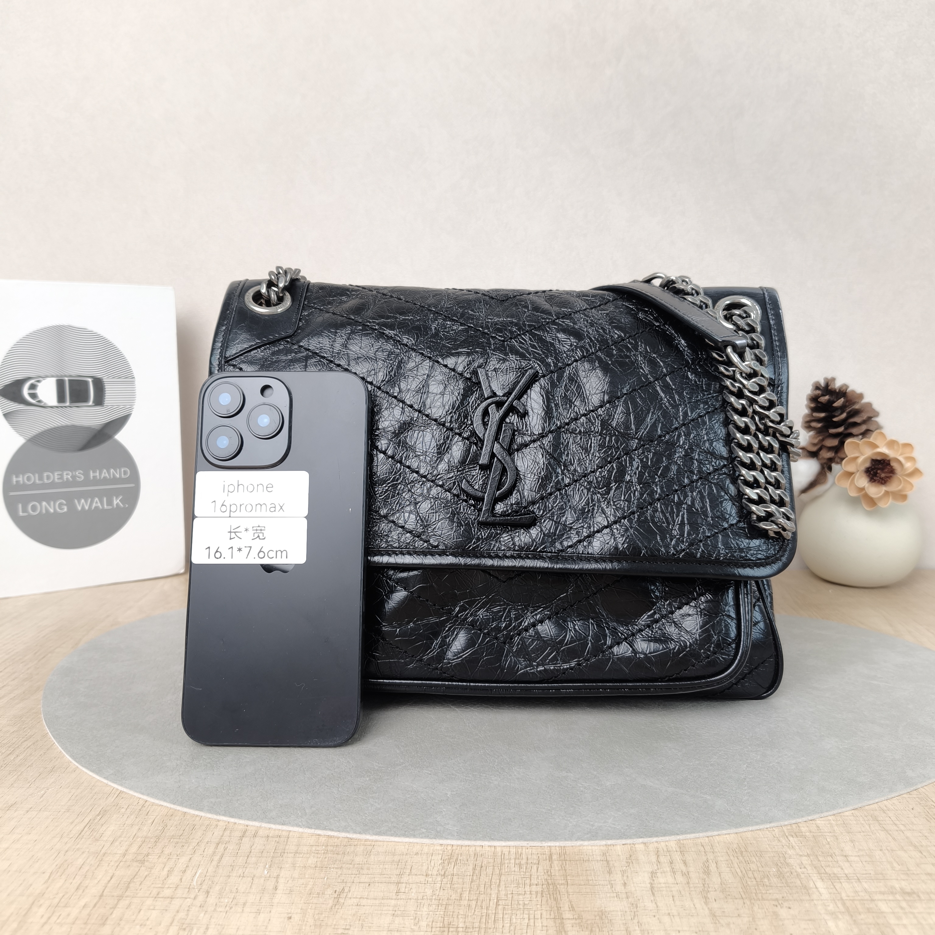 SAINT LAURENT Crossbody Bag Niki D Waxed Leather Calfskin Medium28 × 8.5 × 20 cm — cover view 5 of 5