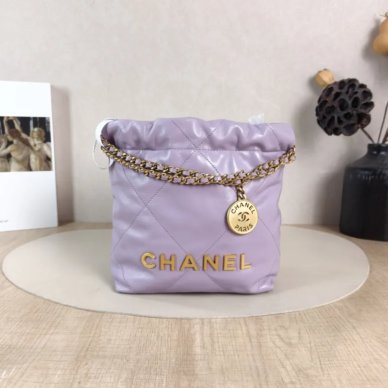 Chanel Crossbody Bag 22Bag Calfskin Mini 20 × 6 × 19 cm