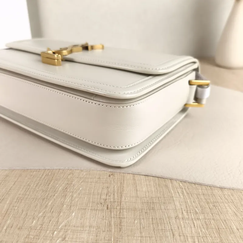 SAINT LAURENT Crossbody Bag Solferino Box Shoulder Bag White Calfskin 23 × 5.5 × 16 cm — detail view 2 of 12