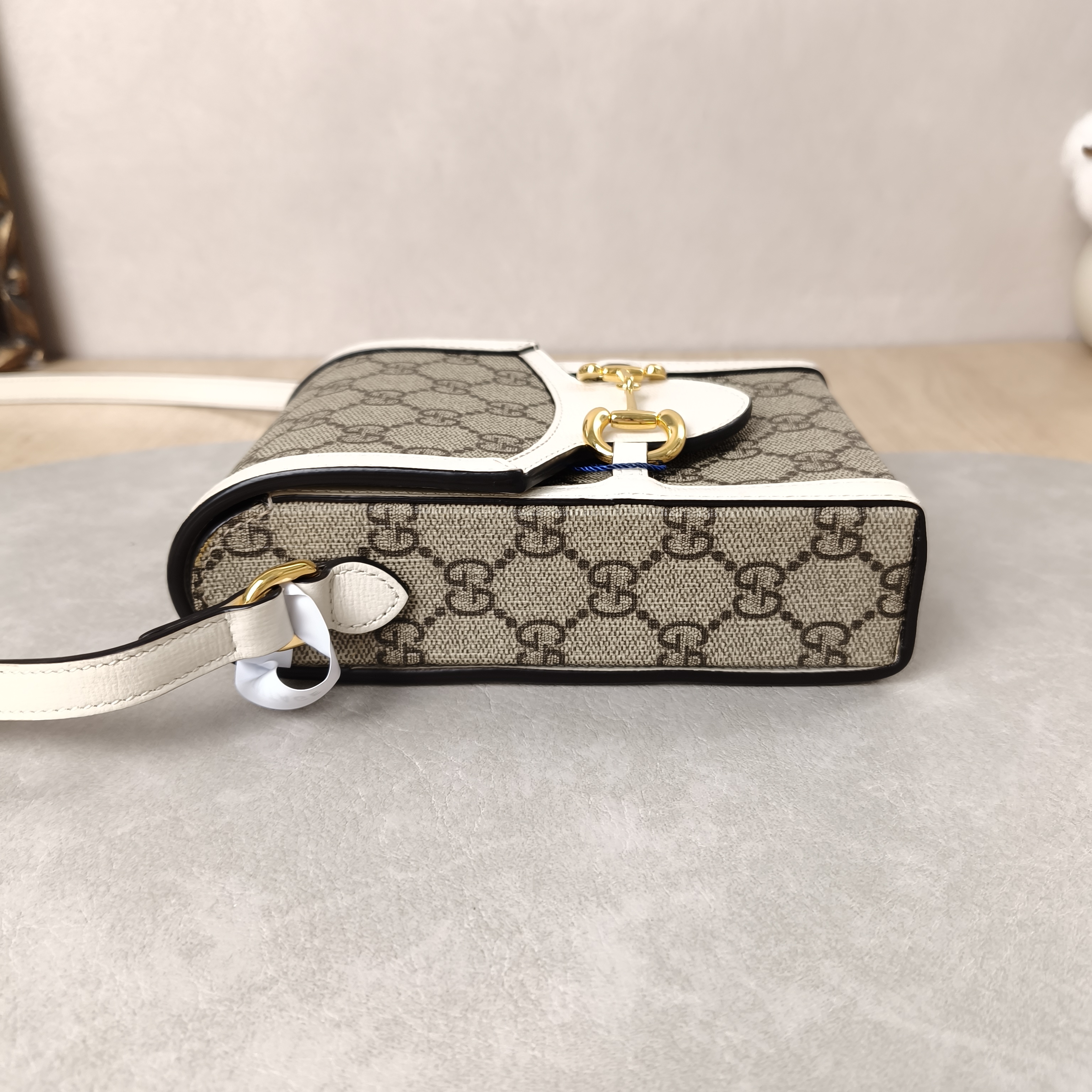 GUCCI Crossbody Bag Horsebit 1955Collection Mini White PV Cmini11.5 × 4 × 17 cm — cover view 4 of 12
