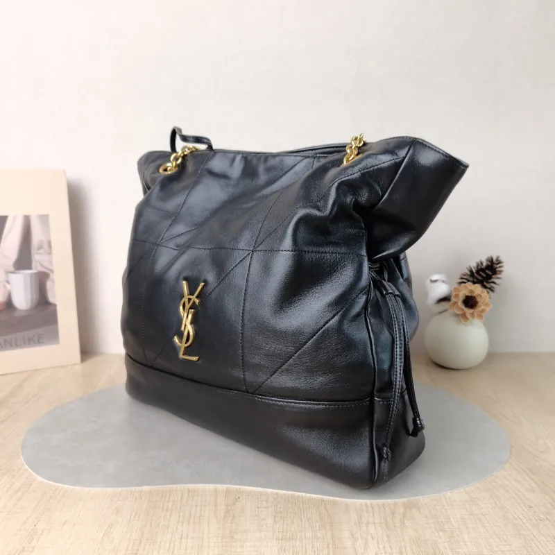 SAINT LAURENT Crossbody Bag JAMIE SHOPPING Shopping Tote Black SL ambskin Medium 35 × 10 × 35 cm — cover view 3 of 5