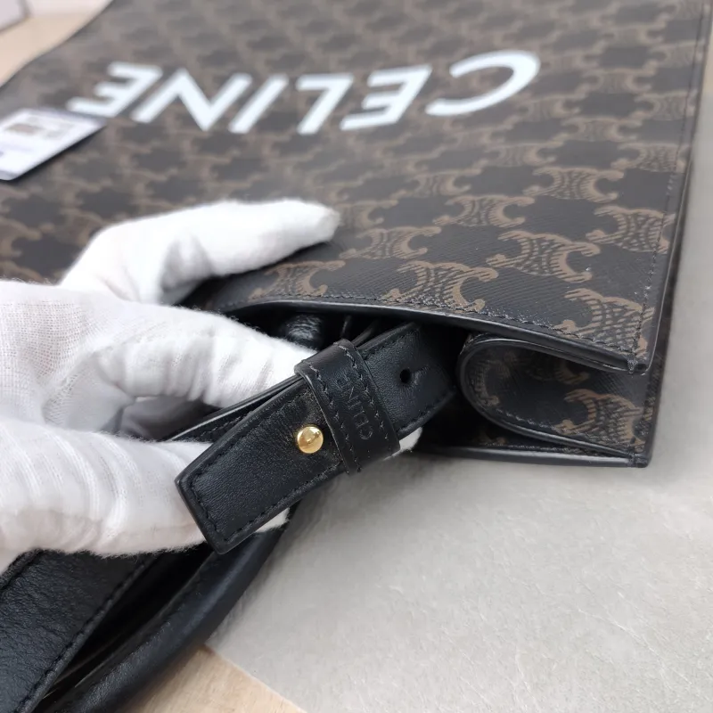 CELINE Crossbody Bag CABAS Monogram PVC Medium 31.5 × 5 × 35 cm — detail view 14 of 14
