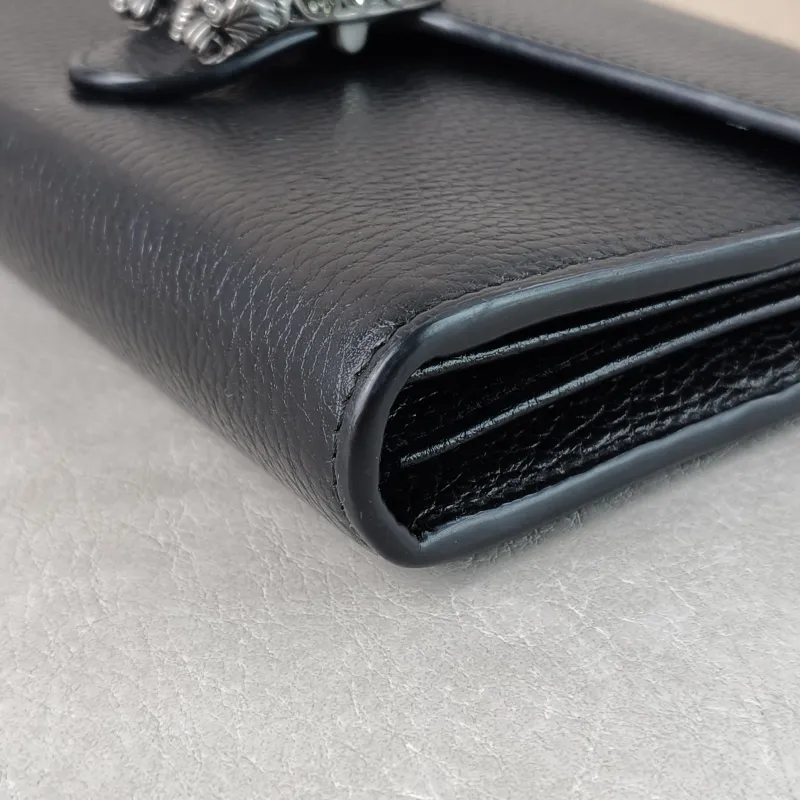 GUCCI Crossbody Bag Dionysus Collection Wallet woc Black Calfskin Mini 20 × 5 × 13 cm Conditioned — detail view 13 of 13