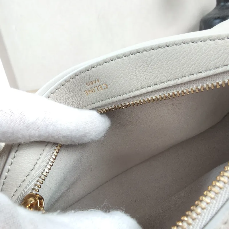 CELINE Shoulder Bag Romy Hobo Shoulder Bag White CC alfskin Small 20 × 5.5 × 15 cm — detail view 6 of 12