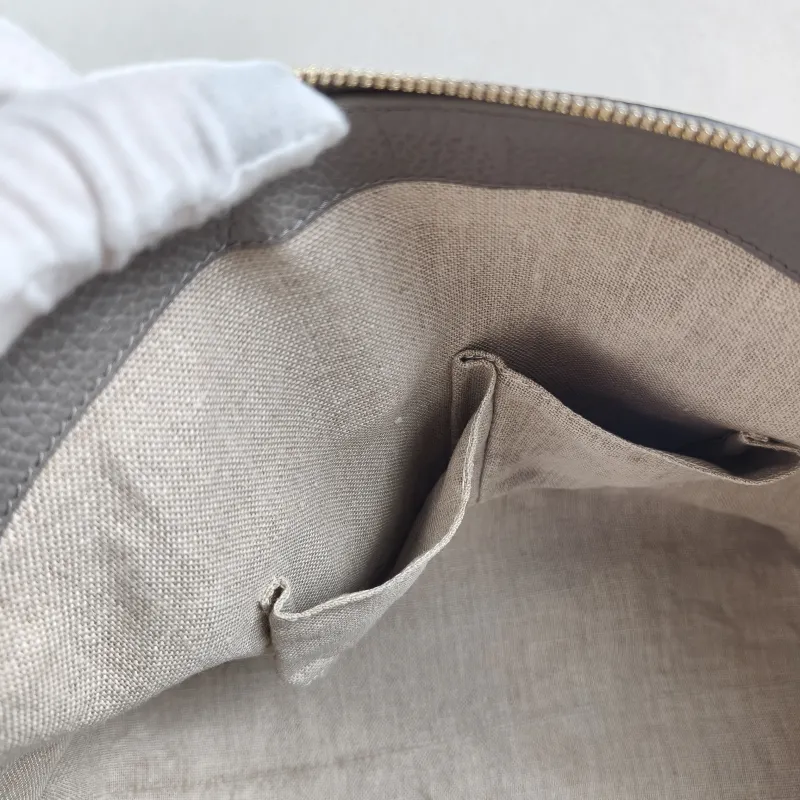GUCCI Shoulder Bag Tote Bag Grey Calfskin One Size 33 × 14 × 25 cm — detail view 1 of 13