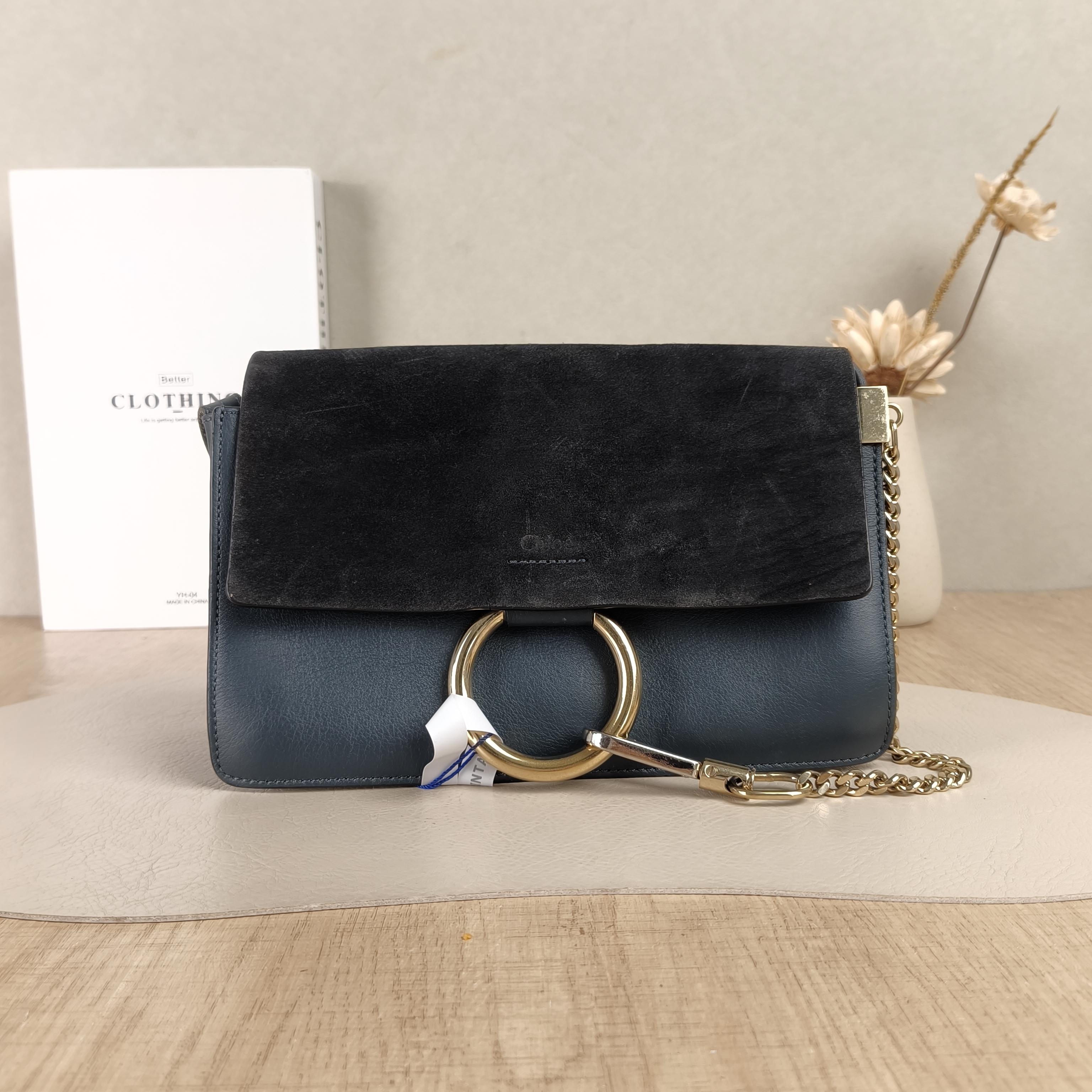 Chloé Crossbody Bag Crossbody Bag Blue Suede One Size24 × 3 × 15 cm