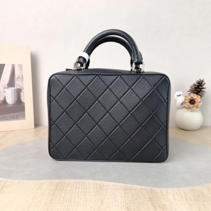 Chanel Crossbody Bag Box Bag Top Handle Crossbody Bag Black Calfskin 23 × 9.5 × 17 cm 29 — cover view 3 of 6