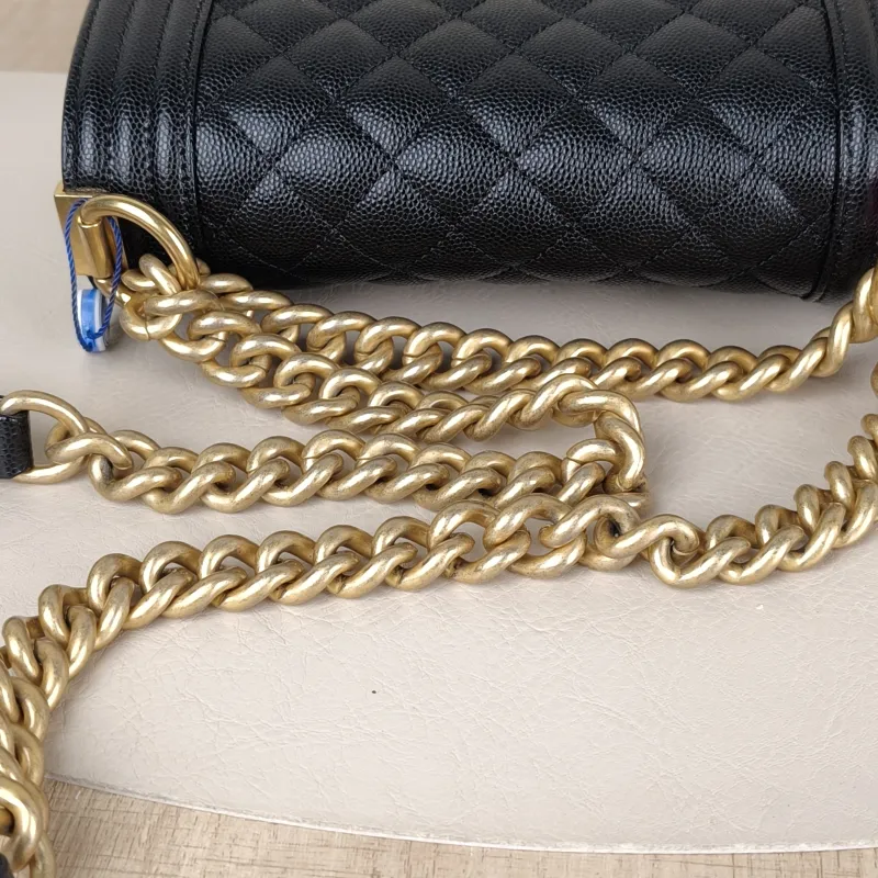 Chanel Crossbody Bag Le Boy​Black Grained Calfskin Small20.5 × 8.5 × 12 cm — detail view 3 of 15