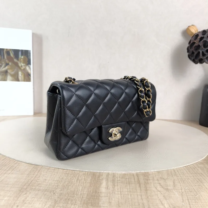 Chanel Crossbody Bag Classic Flap Large Mini CF Mini Black SL ambskin mini 20 × 6 × 12 cm — cover view 3 of 5