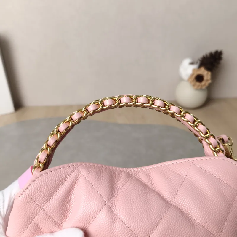 Chanel Crossbody Bag Woven Pink Grained Calfskin One Size18.5 × 7 × 14.5 cm — detail view 12 of 12