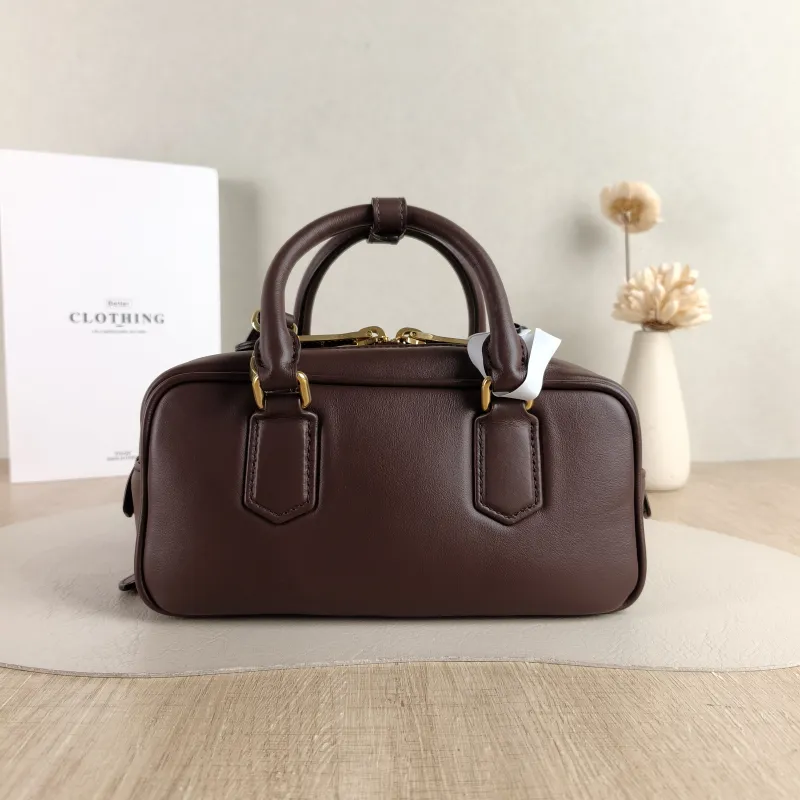Miumiu Top Handle Bag Arcadie Collection Bowling Bag CC alfskin Medium 22 × 7.5 × 10.5 cm — cover view 2 of 5