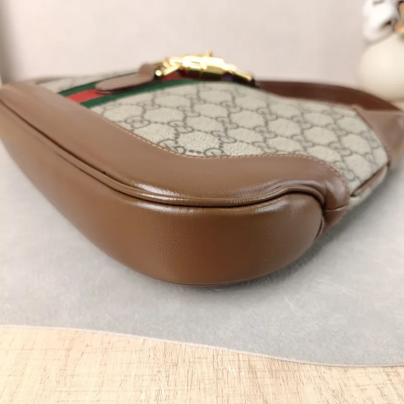 GUCCI Shoulder Bag Jackie 1961Collection Monogram PVC Medium 27.5 × 4 × 19 cm — detail view 10 of 14