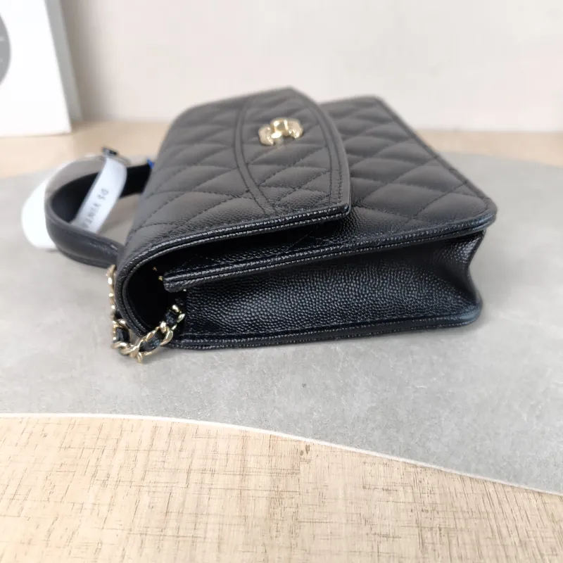 Chanel Backpack Backpack Black Grained Calfskin One Size 18.2 × 5 × 14 cm — detail view 11 of 12