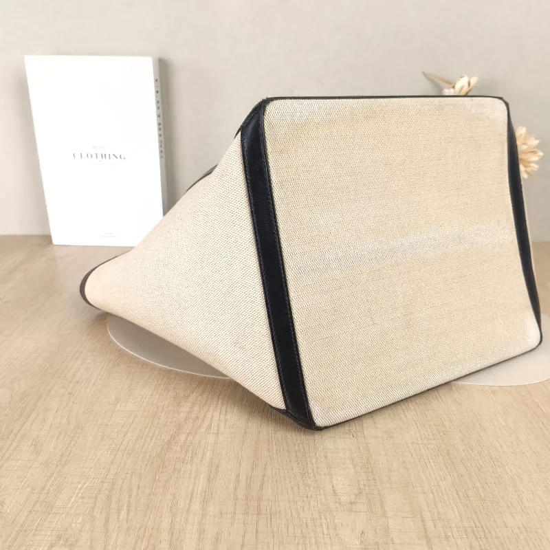 CELINE Top Handle Bagcabas logo tote Colorblock Black Canvas One Size31 × 25 × 30.5 cm — detail view 8 of 12