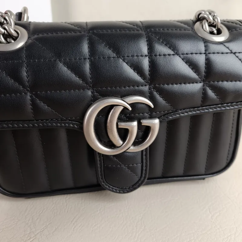 GUCCI Crossbody Bag GG Marmont Small Marmont 22 Calfskin Small 22 × 6 × 13 cm — detail view 2 of 11
