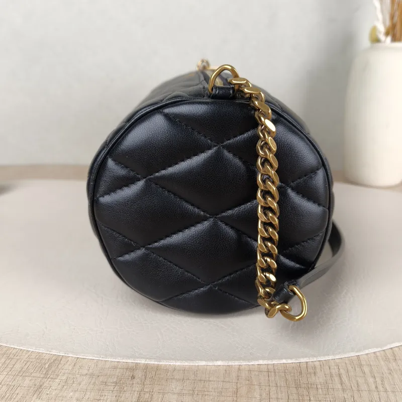 SAINT LAURENT Shoulder Bag Sade Black Lambskin Small24 × 12 × 12 cm — detail view 9 of 11