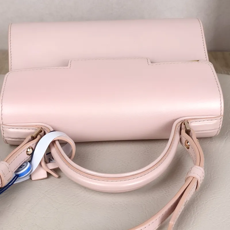 DELVAUX Top Handle Bag Tempete Top Handle Bag Pink Calfskin Small21.5 × 8.5 × 19.5 cm — detail view 9 of 11