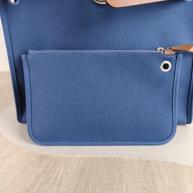 Hermès Crossbody Bag Herbag 31 Blue Caramel Canvas Medium 30.5 × 11 × 25.5 cm Y — detail view 6 of 11