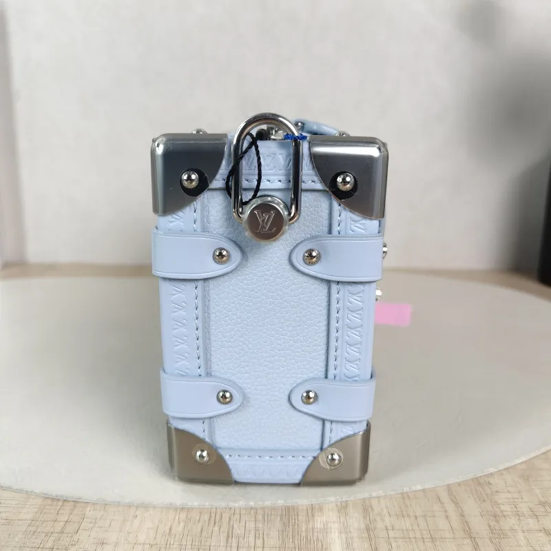 Louis Vuitton Crossbody Bag Side Trunk Box Blue Calfskin Small18 × 8 × 12.5 cm — detail view 5 of 10