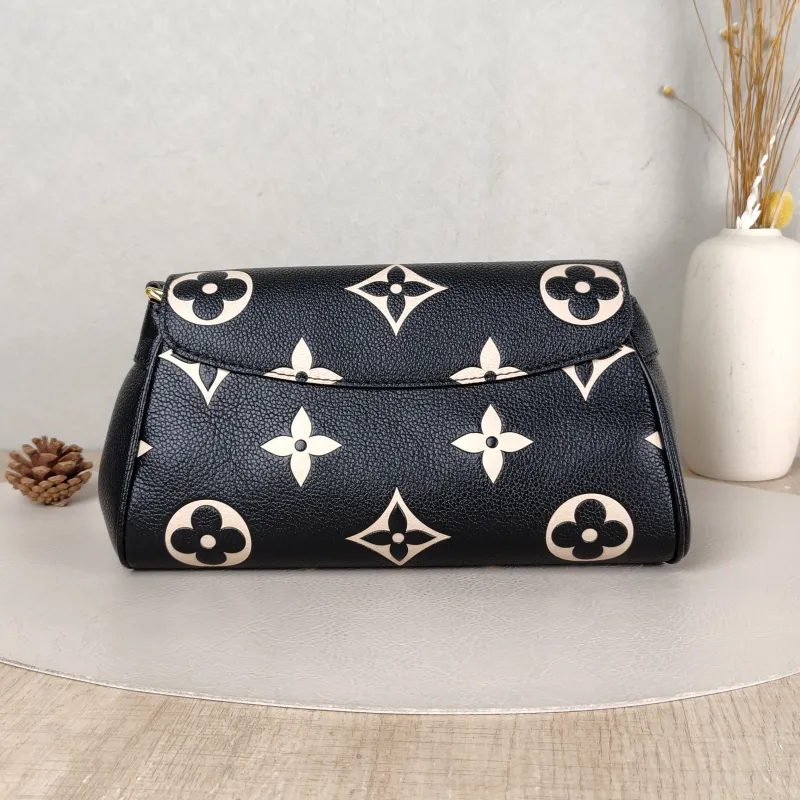 Louis Vuitton Crossbody Bag Favorite Black · White Empreinte Embossed Calfskin Medium 24 × 9 × 14 cm — cover view 4 of 5