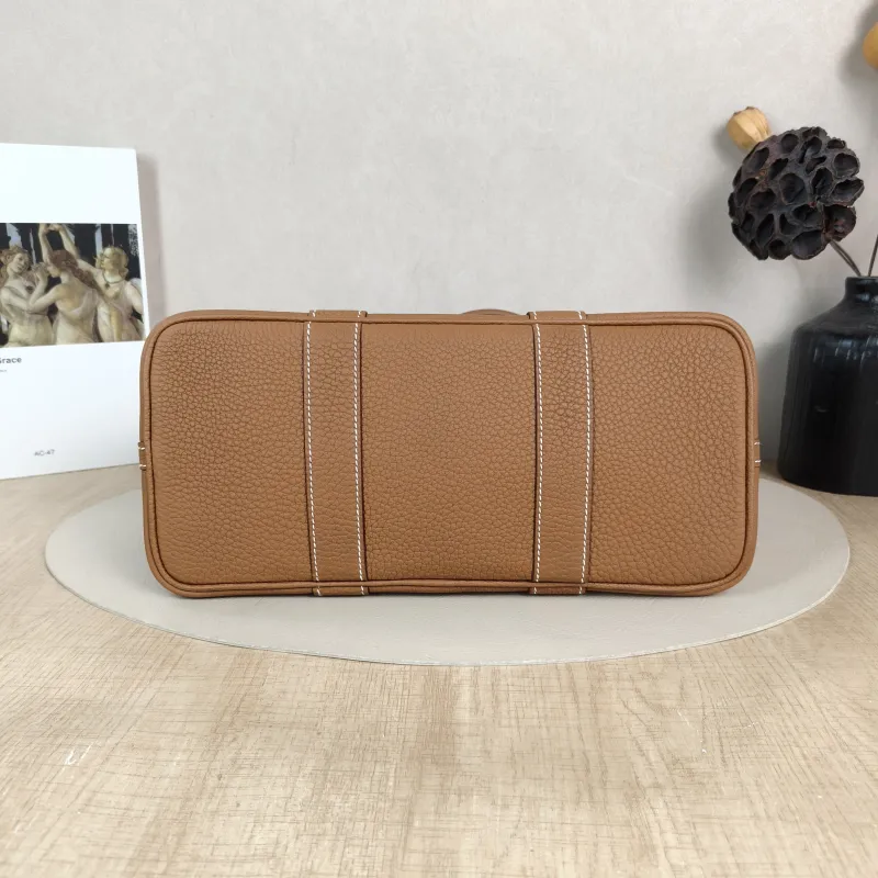 Hermès Top Handle Bag Garden Party 30 30 Negonda Calfskin Medium 30 × 13 × 21 cm K — cover view 3 of 6