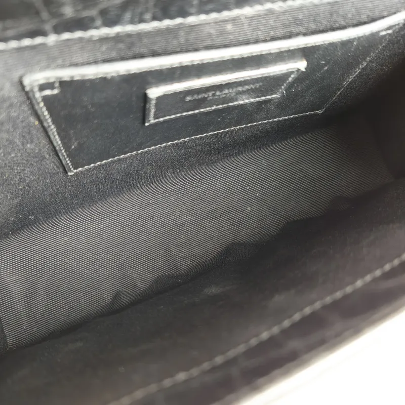 SAINT LAURENT Crossbody Bag KATE Edition Black Calfskin Medium 24 × 5.5 × 14.5 cm — detail view 2 of 10