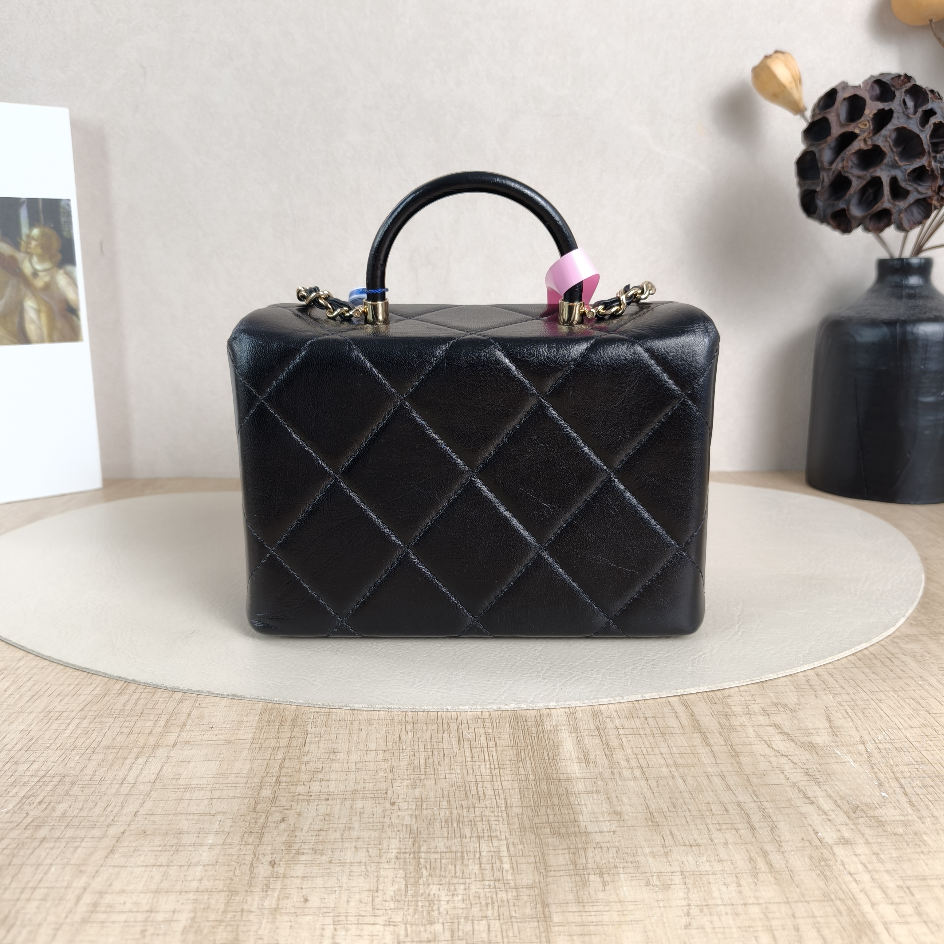 Chanel Crossbody Bag Box Bag Black CC alfskin One Size18 × 7 × 13 cm — cover view 4 of 5