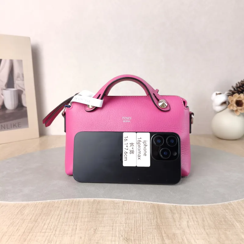 FENDI Crossbody Bag by the way Calfskin Mini 20.5 × 9 × 12 cm — cover view 4 of 6
