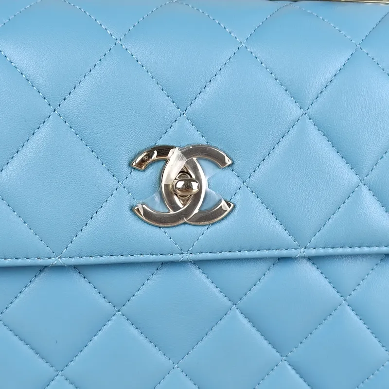 Chanel Crossbody Bag Trendy CC Blue Lambskin Small25 × 12 × 17 cm — detail view 11 of 15