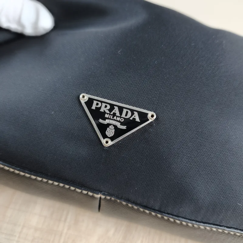 PRADA Shoulder Bag Black Nylon One Size 24 × 3.5 × 13 cm — detail view 5 of 12