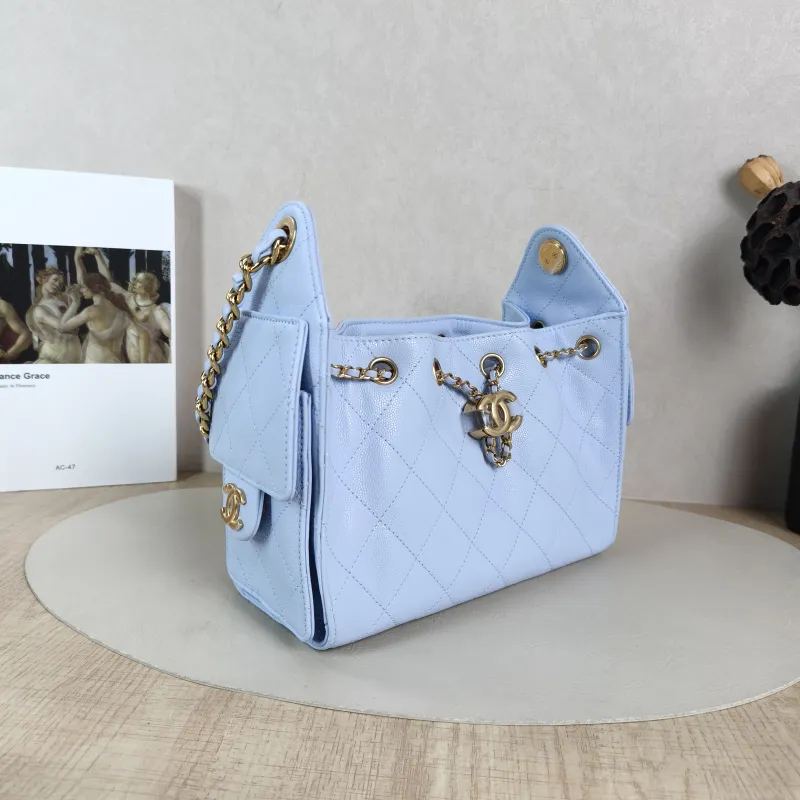 Chanel Crossbody Bag 25Bag Blue Grained Calfskin Mini 22 × 12.5 × 20 cm — cover view 5 of 6