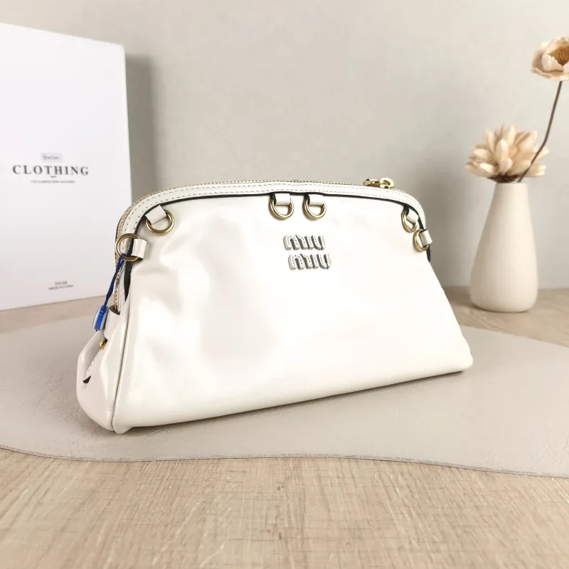 Miumiu Shoulder Bag Caprice White Calfskin One Size 24 × 8.5 × 14 cm — cover view 5 of 5