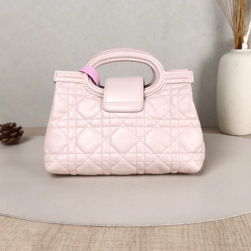 DIOR Crossbody Bag Jolie Top Handle Chain Bag Pink Lambskin Mini 18.5 × 8.5 × 13 cm — cover view 3 of 5