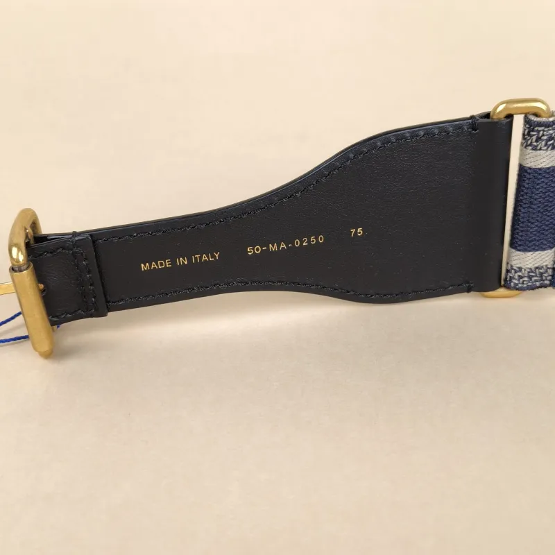 DIOR Shoulder Strap Shoulder Strap Blue Canvas One Size — cover view 3 of 8