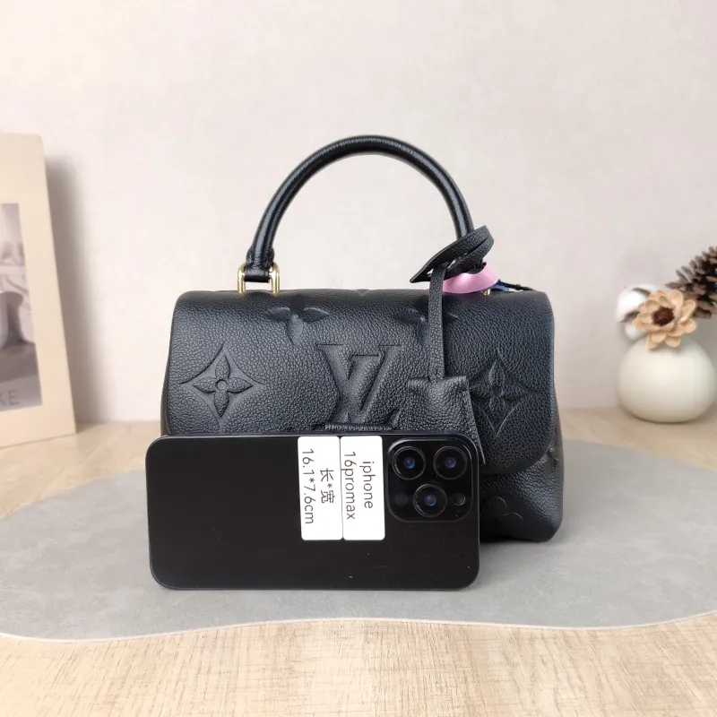Louis Vuitton Crossbody Bag MADELEINE Black Monogram Empreinte Embossed Calfskin BB 24 × 8.5 × 17 cm — cover view 2 of 5