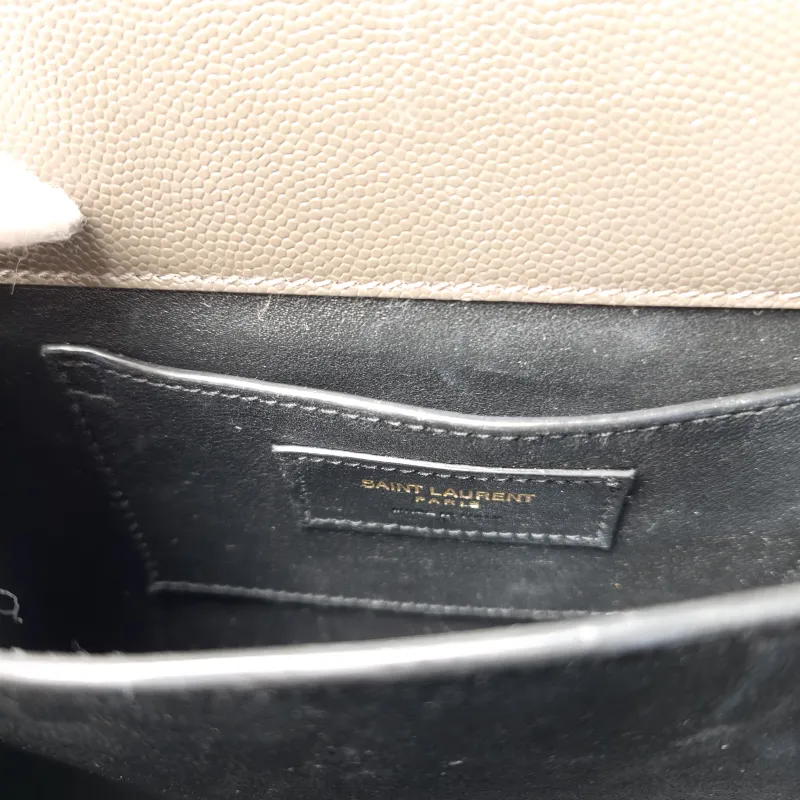 SAINT LAURENT Crossbody Bag Cassandra Shoulder Bag Brown Grained Calfskin Mini 20 × 7.5 × 16 cm — detail view 9 of 11