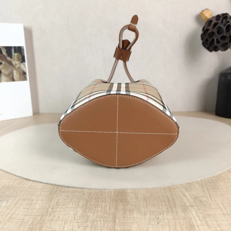 BURBERRY Crossbody Bag Bucket Bag Monogram PVC One Size 17 × 11 × 18 cm — cover view 4 of 6