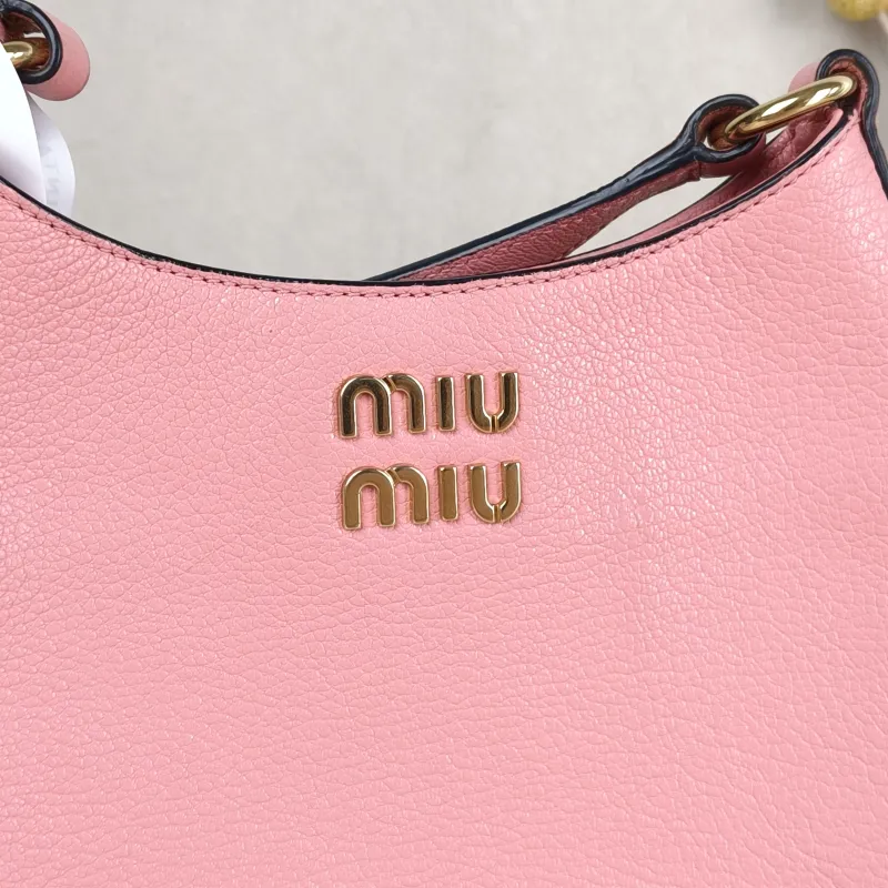 Miumiu Shoulder Bag Shoulder Bag Pink Calfskin 22 × 5 × 17 cm — detail view 6 of 9