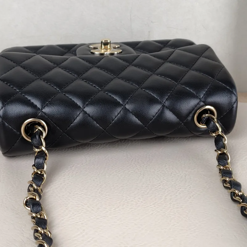 Chanel Crossbody Bag Classic Flap Large Mini CF Mini Black SL ambskin mini 20 × 6 × 12 cm — detail view 5 of 12