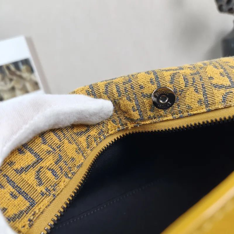 DIOR Crossbody Bag Lingot 22 Shoulder Bag Yellow Canvas One Size 22 × 10.5 × 12.5 cm — detail view 10 of 10