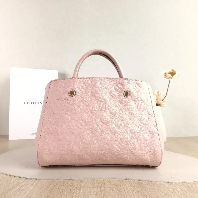 Louis Vuitton Top Handle Bag Montaigne Pink Calfskin BB 29 × 13 × 20 cm — cover view 5 of 5